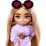 Barbie HGP66 Кукла Extra Minis Модница в сиреневом пушистом наряде, 15 см