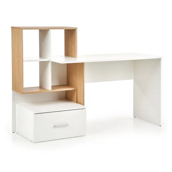 Masă oficiu Halmar Grosso, Honey oak / White