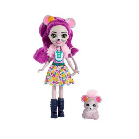 Mattel Enchantimals FXM76 Papusa figurina de joacă Mayla Mouse new, 15 cm