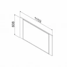 Oglinda de perete Ambianta Montreal (110 cm) , Alb