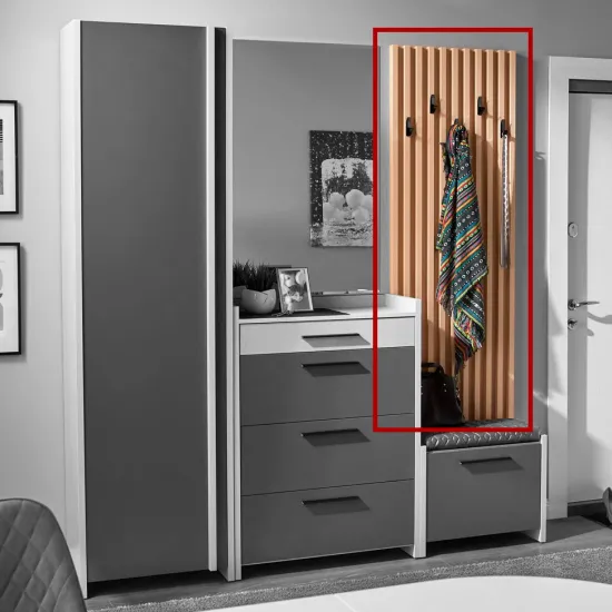 Вешалка настенная Ambianta Solaris Cremona/Grafit