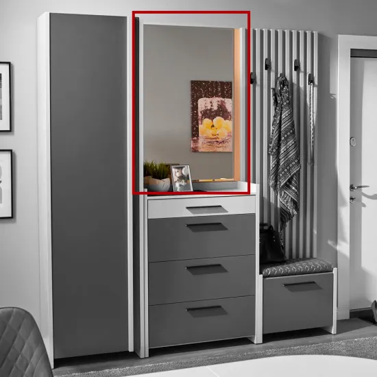 Зеркало настенное Ambianta Solaris (80 см) , Cremona/Grafit