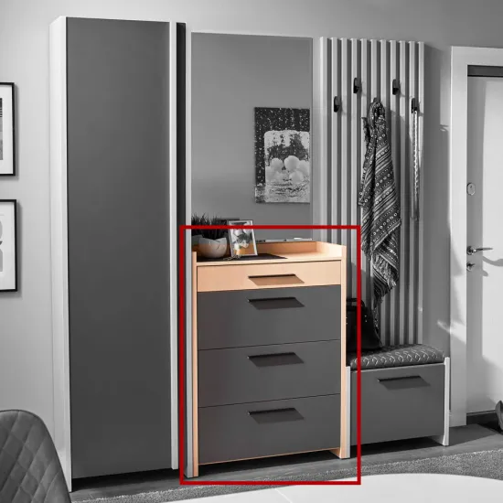 Стеллаж для обуви Ambianta Solaris Cremona/Grafit