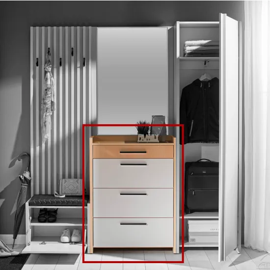 Стеллаж для обуви Ambianta Solaris Cremona/White