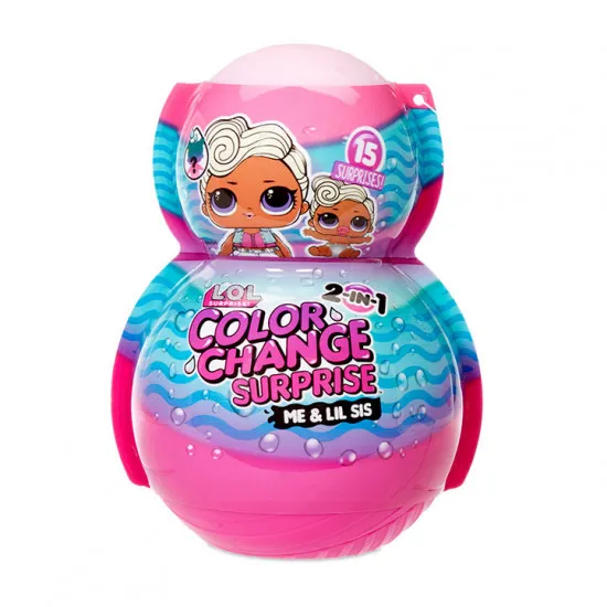 L.O.L Surprise! 580614 Игровой набор Color Change 2 in 1 Me & Lil Sis с аксессуарами