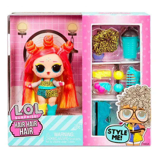 L.O.L Surprise! 580348 Игровой набор с куклой Hair Hair Hair с аксессуарами, 9 см