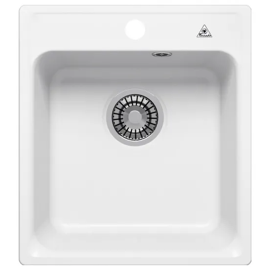 Мойка кухонная Tornado Quartz S430 430x480 мм, Белый