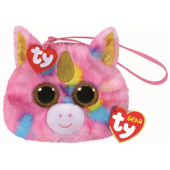 TY TY95205 Мягкая игрушка Разноцветный единорог FANTASIA, 10 см (кошелек)