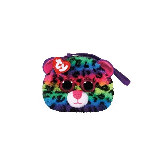 TY TY95203 Jucarii de plus Leopard multicolor DOTTY, 10 cm (punga)