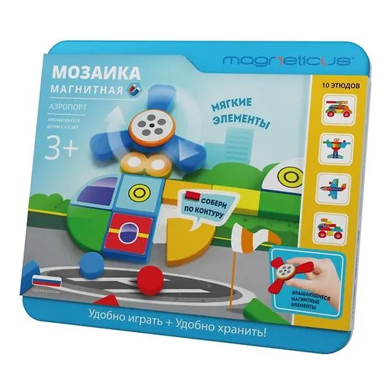 Magneticus MC-006 Set educativ / constructor Magnetic Mozaic "Aeroport"