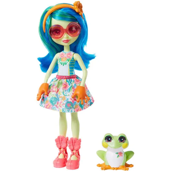 Mattel Enchantimals GFN43 Papusa Tamika Tree Frog si Burst