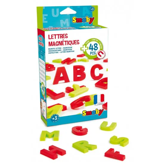 SMOBY 430100 Set educativ - Litere magnetice mari, 48 bucăți