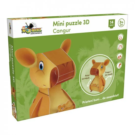 Noriel NOR1207 Мини пазл 3D - Кенгуру, 14 детелей