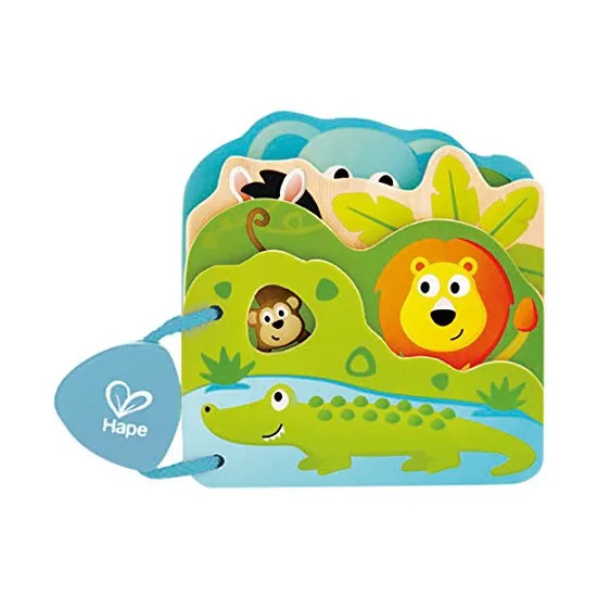 HAPE E0047A Carte de lemn "Animale sălbatice"