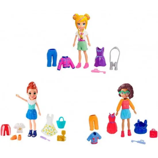 Mattel GDM01 Polly Pocket Doll with Clothes - 2 Designs