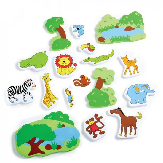 NORIEL 547005 Набор 17 фигурок Edushape Magic Creation Bath - «Джунгли»