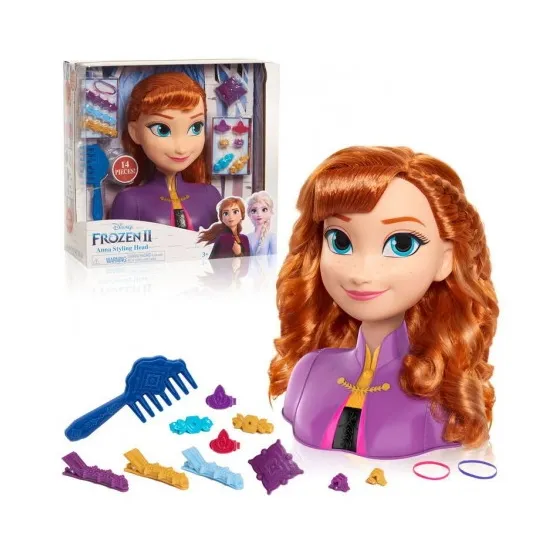 Disney Frozen 32811F Cap de coafat Anna Styling Head