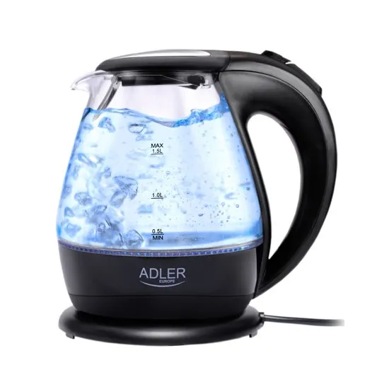 Fierbător electric Adler AD1224 Black (1.5 l/2000 W)