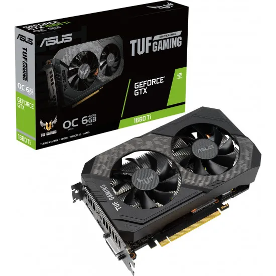 Placă video Asus TUF Gaming GeForce GTX 1660 Ti EVO OC (TUF-GTX1660TI-O6G-EVO-GAMING) (6 GB/192 bit)