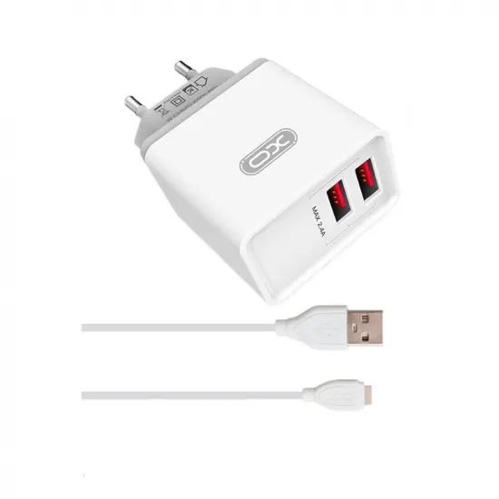 Зарядное устройство XO L67 18 Вт, White (Micro USB)