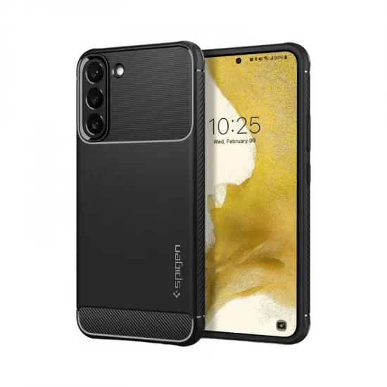 Husă Spigen Rugged Armor pentru Samsung Galaxy S22, Matte Black
