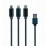 Cablu Cablexpert USB 2.0/Micro USB, Type-C, Lighting, Black (CC-USB2-AM31-1M)