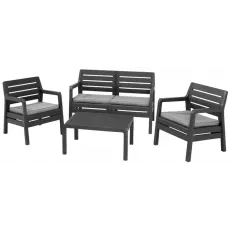 Set mobila de grădină Keter Delano Graphite/Gray Set mobila de grădină Keter Delano Graphite/Gray