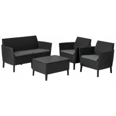 Set mobila de grădină Keter Salemo Graphite/Gray Set mobila de grădină Keter Salemo Graphite/Gray