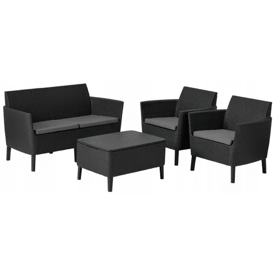 Set mobila de grÄ?dinÄ? Keter Salemo Graphite/Gray