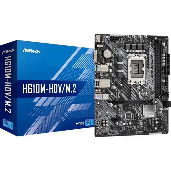 Матплата Asrock H610M-HDV/M.2 (LGA1700/Intel H610)