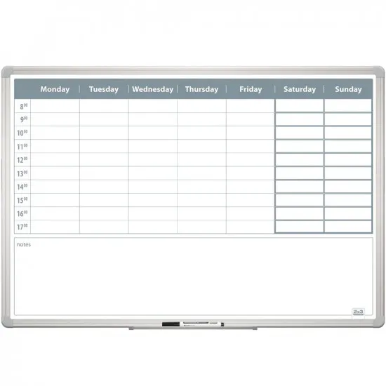 Tabla de planificare 2X3 TP003 90x60 cm, saptaminal
