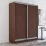 Dulap-cupeu Mobildor Fox (130x220) uși glisante din PAL, Wenge