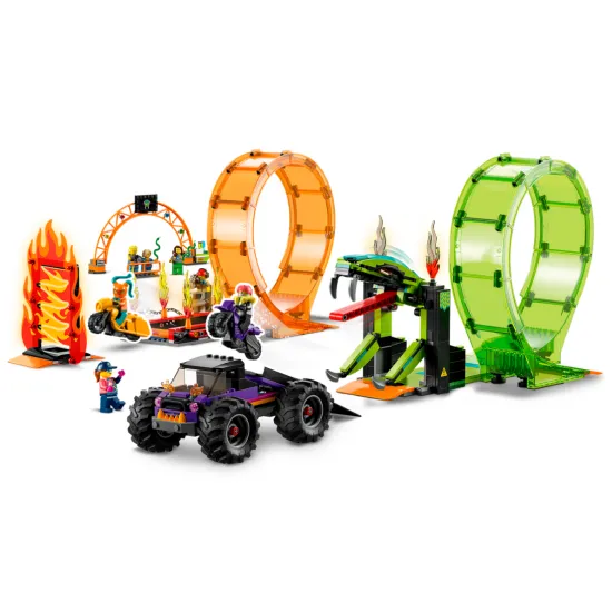 Lego City 60339 Constructor Arenă de cascadorii cu două bucle