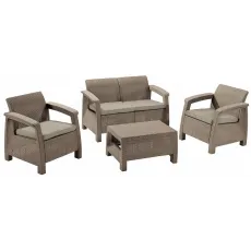 Set mobila de grădină Keter Corfu Cappuccino/Sand Set mobila de grădină Keter Corfu Cappuccino/Sand