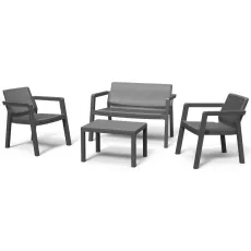 Set mobila de grădină Keter Emily Patio Graphite/Gray