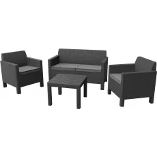 Set mobila de grădină Keter Orlando Graphite/Gray Set mobila de grădină Keter Orlando Graphite/Gray