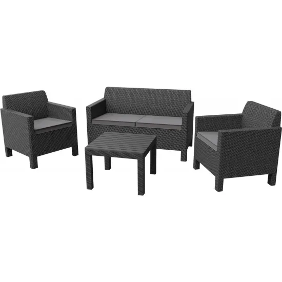Set mobila de grÄ?dinÄ? Keter Orlando Graphite/Gray