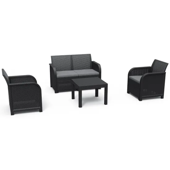 Set mobila de grÄ?dinÄ? Keter Rosalie Graphite/Gray