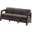 Садовый диван Keter Corfu Love Seat Max Brown/Beige