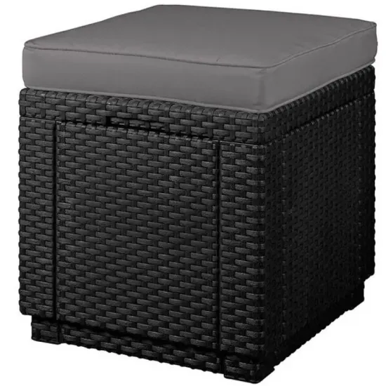 Пуф Keter Cube With Cushion Graphite/Gray