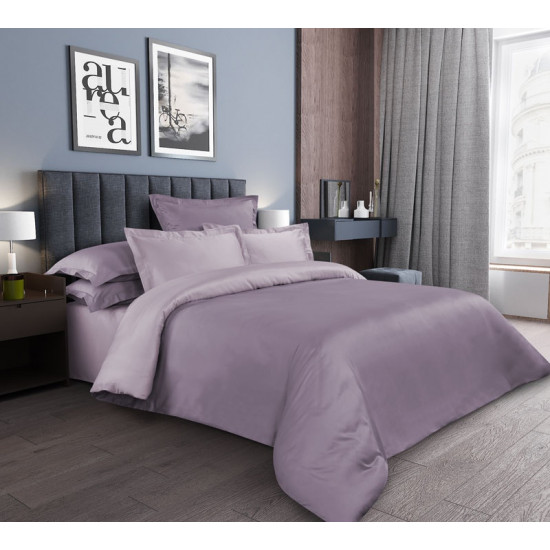Lenjerie de pat Cottony Mouve Uniton (2 persoane EURO/Satin de Lux)