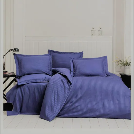 Lenjerie de pat Cottony Satin Stripe Sahara (2 persoane EURO/Satin de Lux)