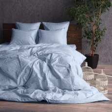 Lenjerie de pat Cottony Stripe Satin Light Blue (1 persoana/Satin de Lux) Lenjerie de pat Cottony Stripe Satin Light Blue (1 persoana/Satin de Lux)