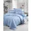 Lenjerie de pat Cottony Stripe Satin Light Blue (1 persoana/Satin de Lux)