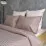 Lenjerie de pat Cottony Stripe Satin Light Brown (2 persoane/Satin de Lux)