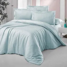 Lenjerie de pat Cottony Stripe Satin Menta (1 persoana/Satin de Lux) Lenjerie de pat Cottony Stripe Satin Menta (1 persoana/Satin de Lux)