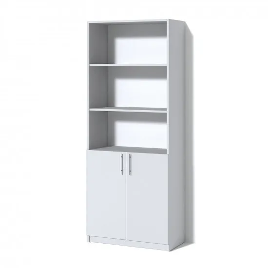 Dulap oficiu FabrikHome Office Line №1 (80 cm), Frasin alb