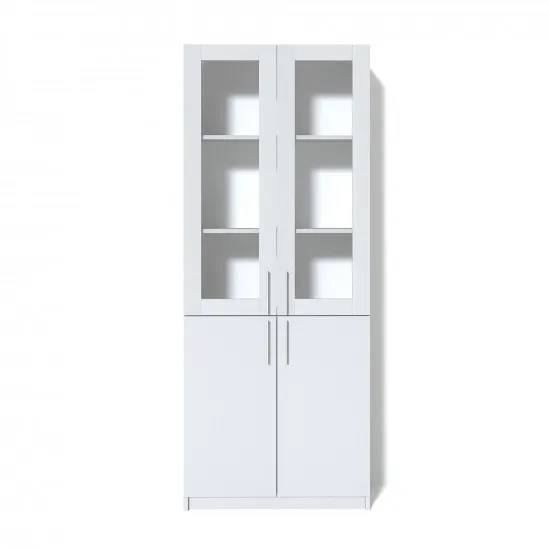 Dulap oficiu FabrikHome Office Line â??2 (80 cm), Frasin alb
