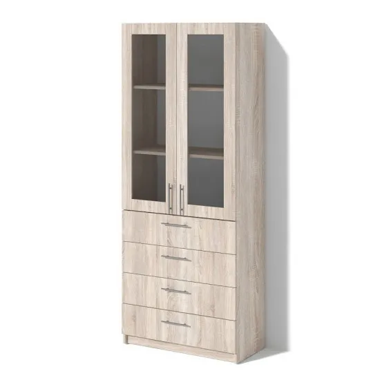 Dulap oficiu FabrikHome Office Line â??3 (80 cm), Stejar Sonoma