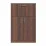 Dulap oficiu FabrikHome Office Line №9 (80 cm) cu compartiment de bar, Nuc inchis